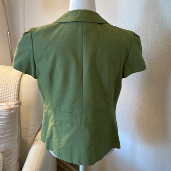 Ann Taylor Petites - 12P - Short Sleeve Green Blazer - Picture 4 of 6